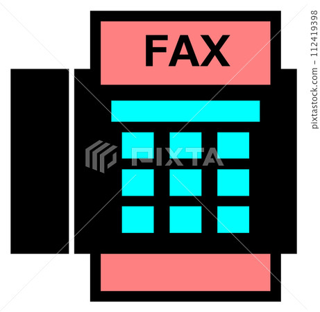 可以傳送和接收文字和文件的傳真機的插圖 112419398