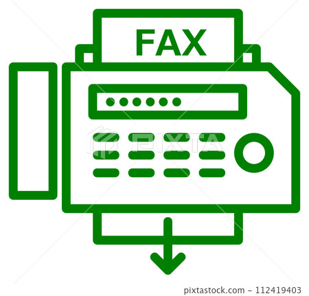 可以傳送和接收文字和文件的傳真機的插圖 112419403
