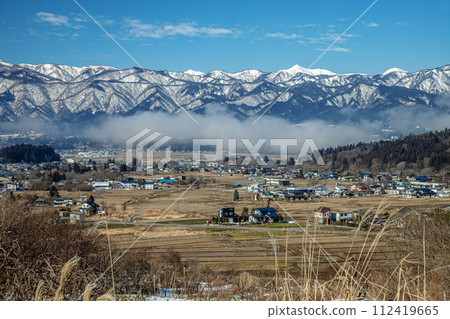 Asahi mountain range distant view Asahi mountain range distant view 112419665