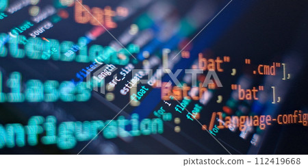 Digital technology industry concept development of programming and coding technologies. Digital technology industry concept development of programming and coding technologies. 112419668
