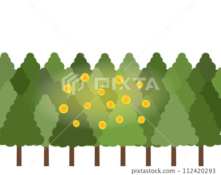 幾乎沒有散射的雪松花粉的插圖 幾乎沒有散射的雪松花粉的插圖 112420293