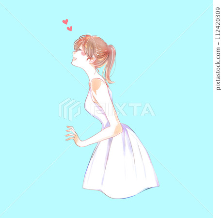 戀愛中的女人側視圖 戀愛中的女人側視圖 112420309