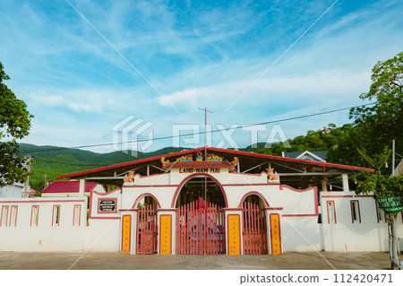 beautiful exterior of newly built luxury home 112420471