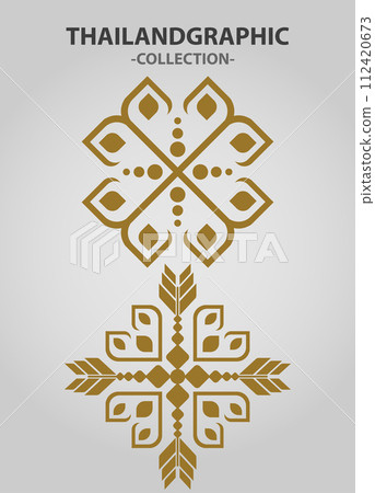 Vector element ethnic decorative ornament ethnic thai illustration Vector element ethnic decorative ornament ethnic thai illustration 112420673