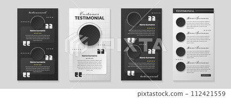 Customer feedback or client testimonial design post template for social media Customer feedback or client testimonial design post template for social media 112421559