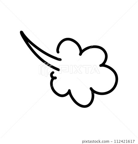 用一個簡單的語音氣泡插圖或嘆息的漫畫符號來感受風的感覺 112421617