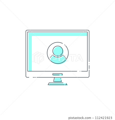 Profile Icon in computer. Modern online profile line icon. 112421923