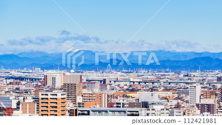 從名古屋站眺望西州、一宮、雙拱門、岐阜【愛知縣北部全景】 112421981