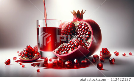 Delicious fruit pomegranate Pomegranate in water Pomegranate dancing with water drops Commercial pomegranate pictures Pomegranate dancing with water droplets 112422127