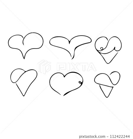 a heart of different shapes,vector illustration 112422244