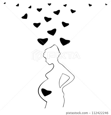 The girl is pregnant,vector The girl is pregnant,vector 112422246