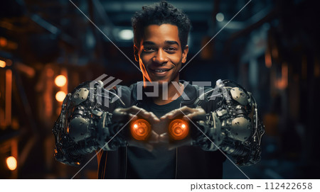 robot cyborg ai chatbot man white robot cyborg ai chatbot man white 112422658