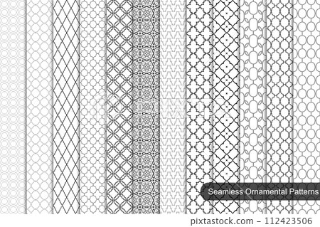 Ornamental seamless patterns. 112423506