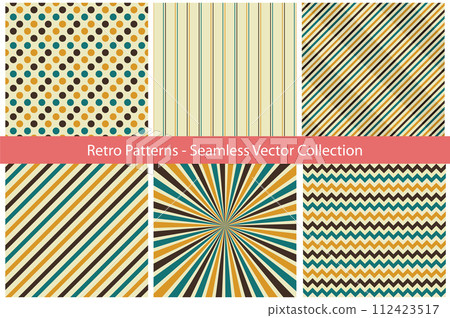 Collection of retro patterns. 112423517