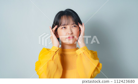 Worried, woman, lady Worried, woman, lady 112423680