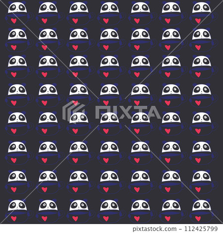 baby pandas with a blue mug 112425799