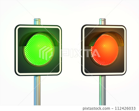 Red and green traffic lights Red and green traffic lights 112426033