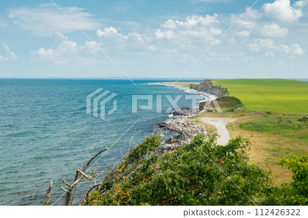 White cliff near the great belt bridge Storebelt near Korsor, Denmark , Zealand White cliff near the great belt bridge Storebelt near Korsor, Denmark , Zealand 112426322