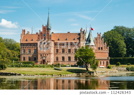 Egeskov castle on Funen island in Denmark Egeskov castle on Funen island in Denmark 112426343