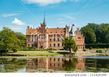 Egeskov castle on Funen island in Denmark 112426346