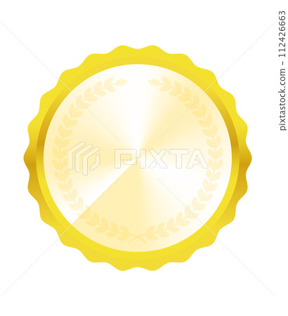 illustration of golden medal 112426663