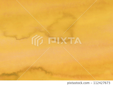 ocher watercolor background material with paper texture 112427673