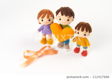 Amigurumi doll orange ribbon Amigurumi doll orange ribbon 112427880