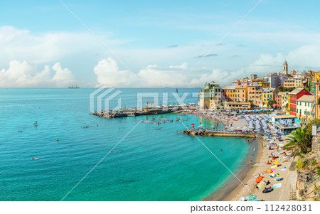 Beach of the fishing town of Bogliasco 112428031