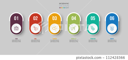 Infographic template business concept with step. 112428366