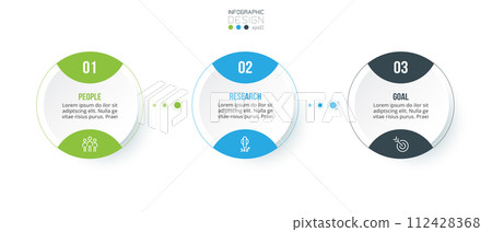 Timeline chart business infographic template. 112428368