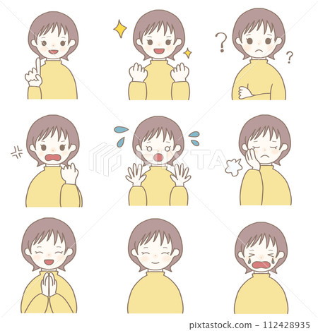 Shortcut girl icon set➁ 112428935