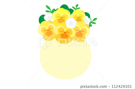花瓶裡的黃色三色堇 花瓶裡的黃色三色堇 112429101