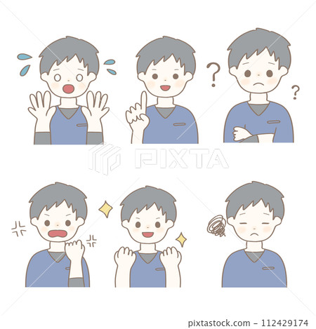 Male doctor icon set➀ Male doctor icon set➀ 112429174