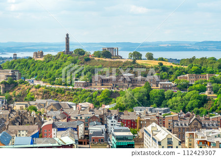 scenery of calton hill in edinburgh, scotland, united kingdom 112429307