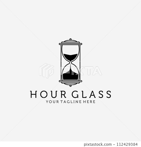 Vintage Hourglass Logo Vector Design Illustration Icon Clock, Sand Vintage Hourglass Logo Vector Design Illustration Icon Clock, Sand 112429384