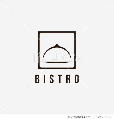 Simple Logo Badge Serve Hood Restaurant Bistro Vector Illustration Vintage Design Simple Logo Badge Serve Hood Restaurant Bistro Vector Illustration Vintage Design 112429429