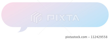 Speech bubble illustration 12 [Two-color gradation of pastel colors (pink and light blue)] 112429558