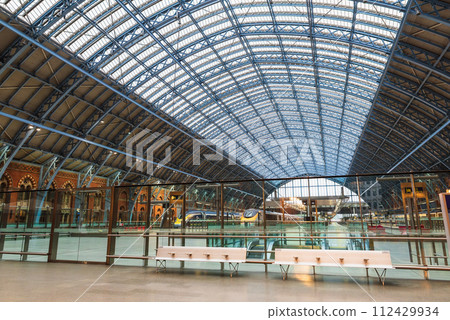 London St. Pancras Station morning view 112429934