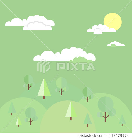 forest, hills and valleys 112429974