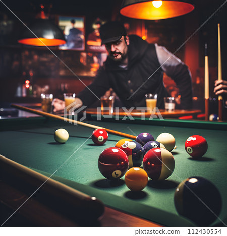 Billiard table in a stylish store AI generated image 112430554