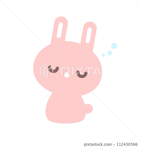 睡覺的兔子插畫素材可愛 睡覺的兔子插畫素材可愛 112430566