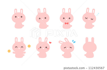 可愛的兔子插圖素材集 可愛的兔子插圖素材集 112430567
