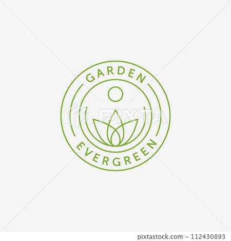 Emblem Simple Leaves Eco Garden Logo Line Art Vector Illustration Design Environmental Emblem Simple Leaves Eco Garden Logo Line Art Vector Illustration Design Environmental 112430893