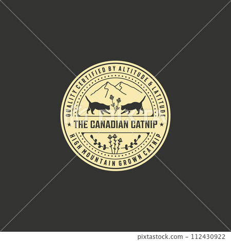 Pet Shop Catnip Mountain Outdoor Vector Logo, Illustration Design of Cat Pussy Concept Pet Shop Catnip Mountain Outdoor Vector Logo, Illustration Design of Cat Pussy Concept 112430922