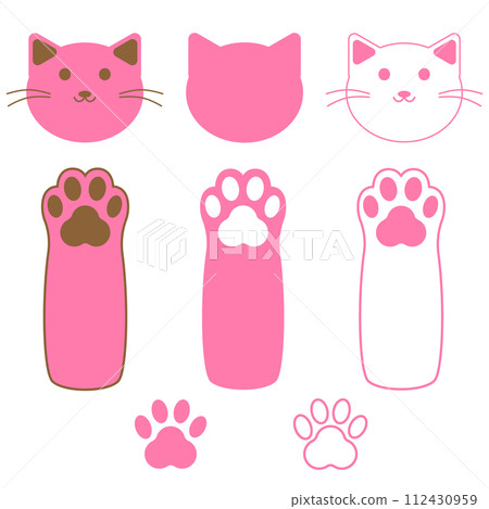 pink cat set 112430959
