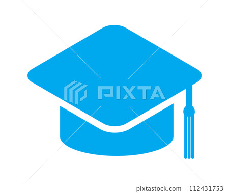 方帽/博士帽圖示-大學畢業典禮、知識與學習形像素材 112431753