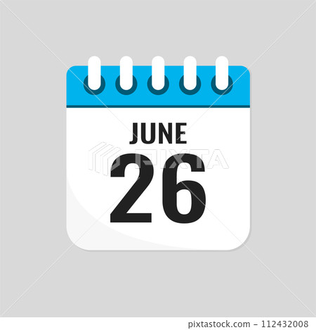 Icon page calendar day - 26 June Icon page calendar day - 26 June 112432008