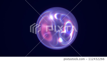 Purple glass energy plasma futuristic magic round ball sphere. Abstract background Purple glass energy plasma futuristic magic round ball sphere. Abstract background 112432266