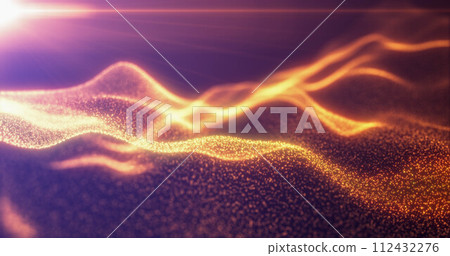 Yellow energy glowing magic waves from particles of lines with light rays. Abstract background Yellow energy glowing magic waves from particles of lines with light rays. Abstract background 112432276