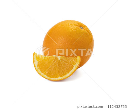 Ripe orange isolated on white background Clipping Path Ripe orange isolated on white background Clipping Path 112432733